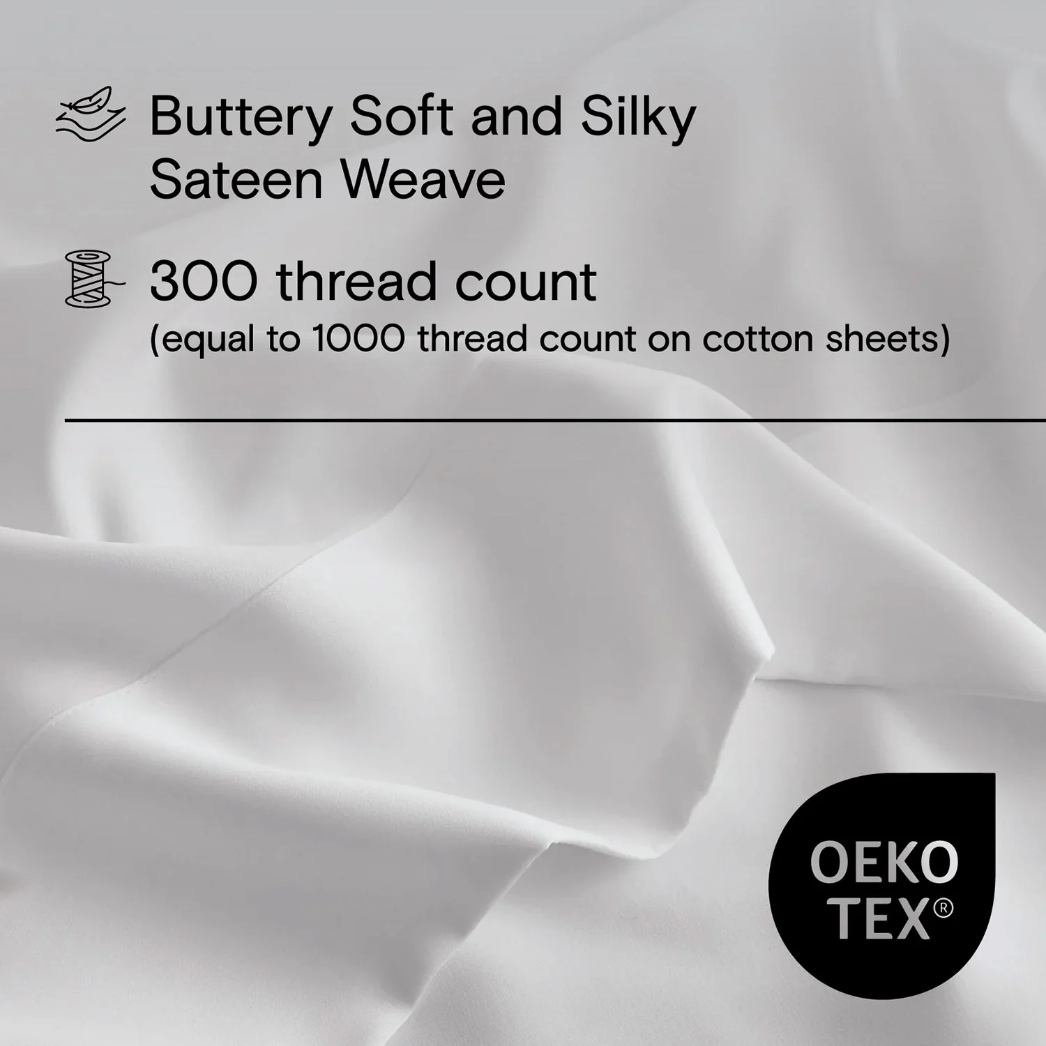 DOZ Organic Bamboo No Flat Sheet Set - Snow - Image 2