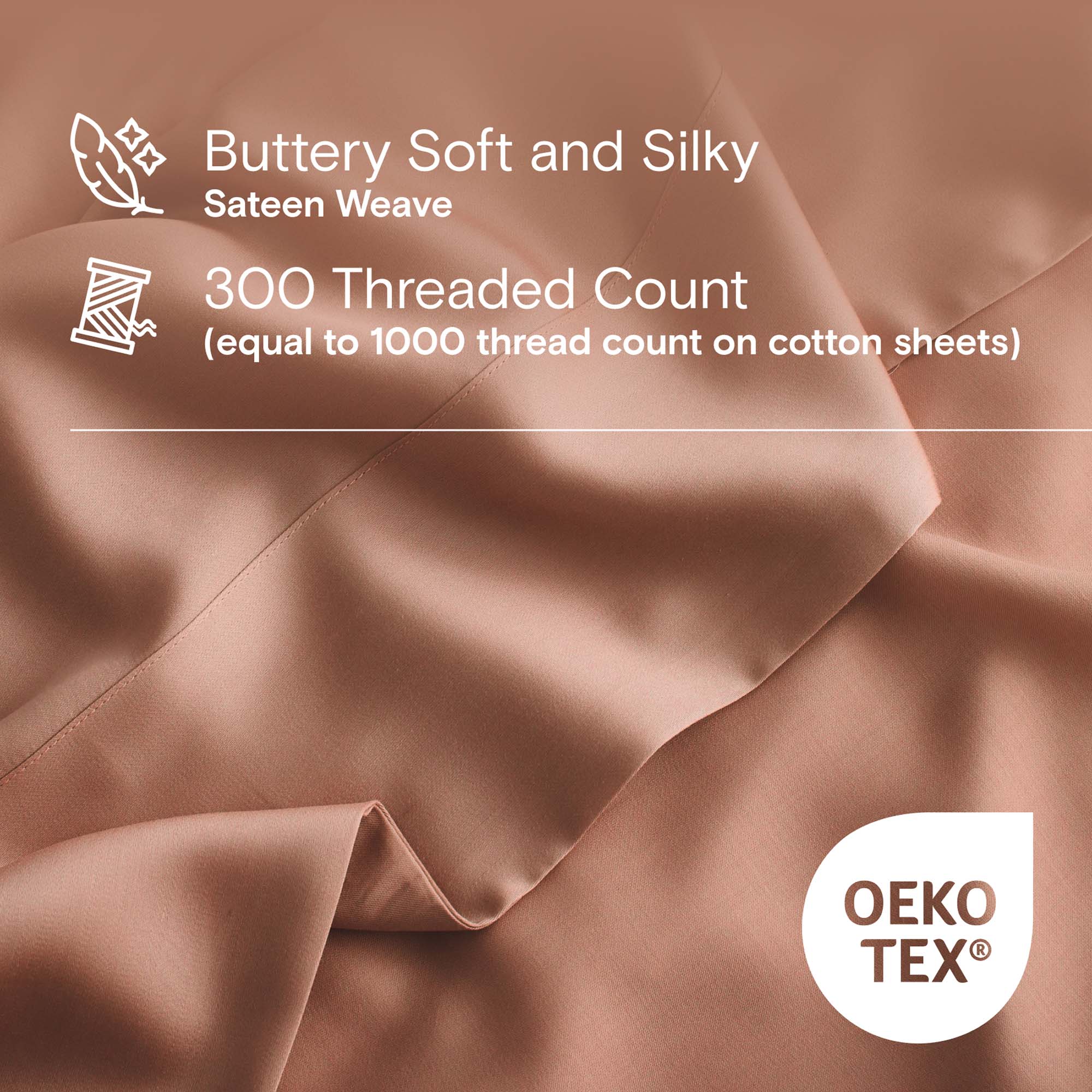 DOZ Organic Bamboo Sheet Set - Clay - Image 2