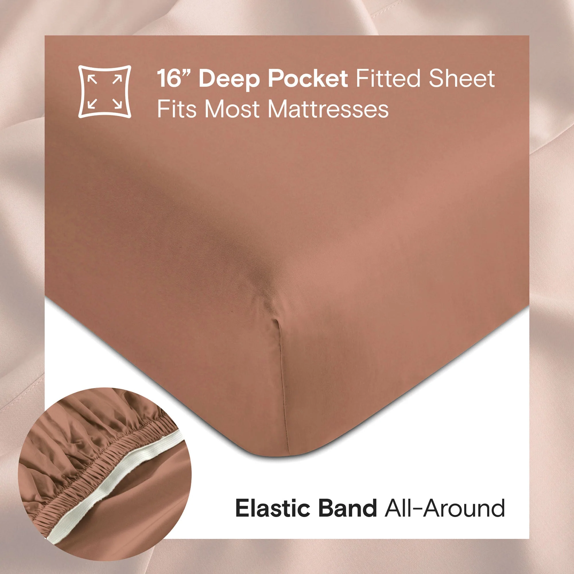 DOZ Organic Bamboo Sheet Set - Clay - Image 3