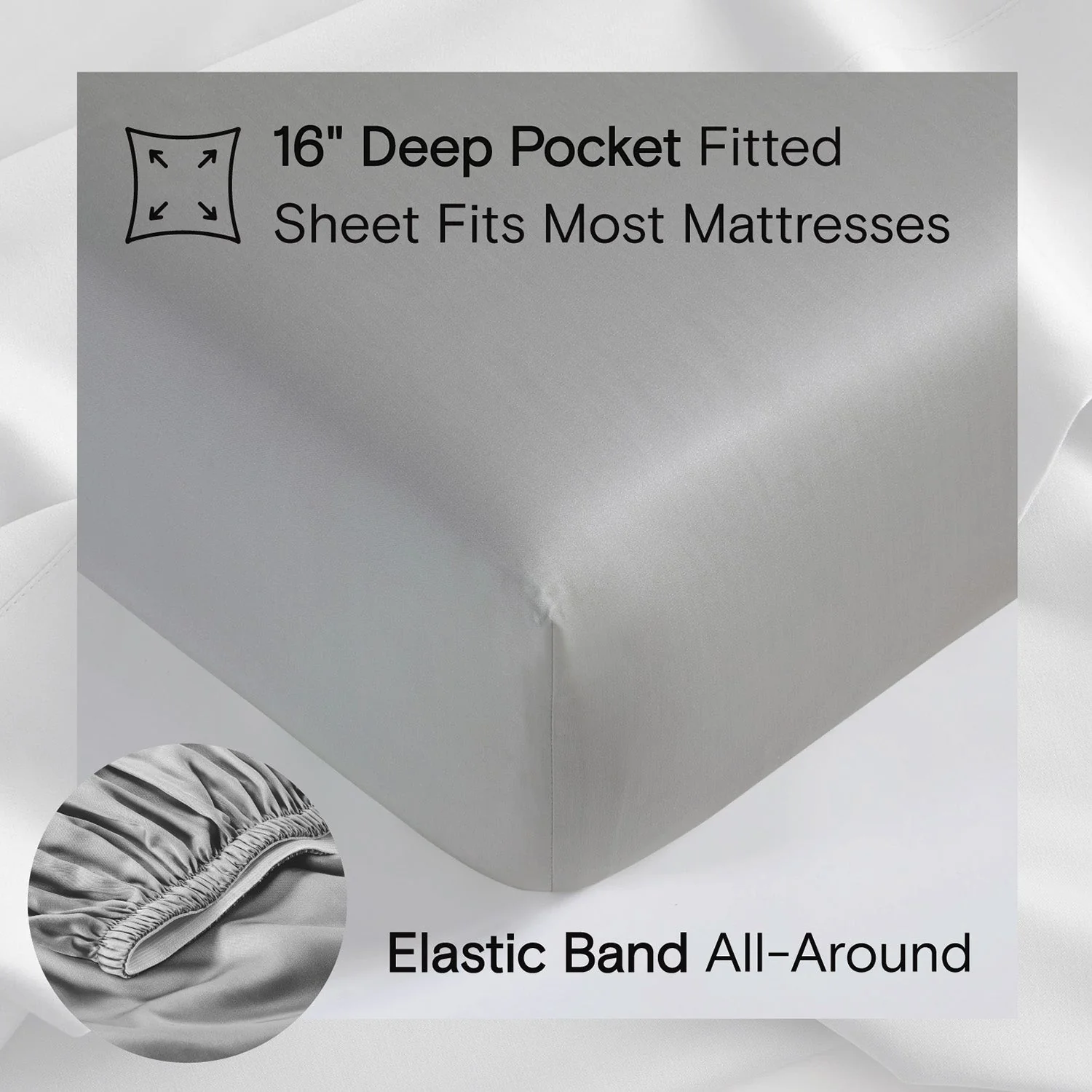 DOZ Organic Bamboo Sheet Set - Dove - Image 3