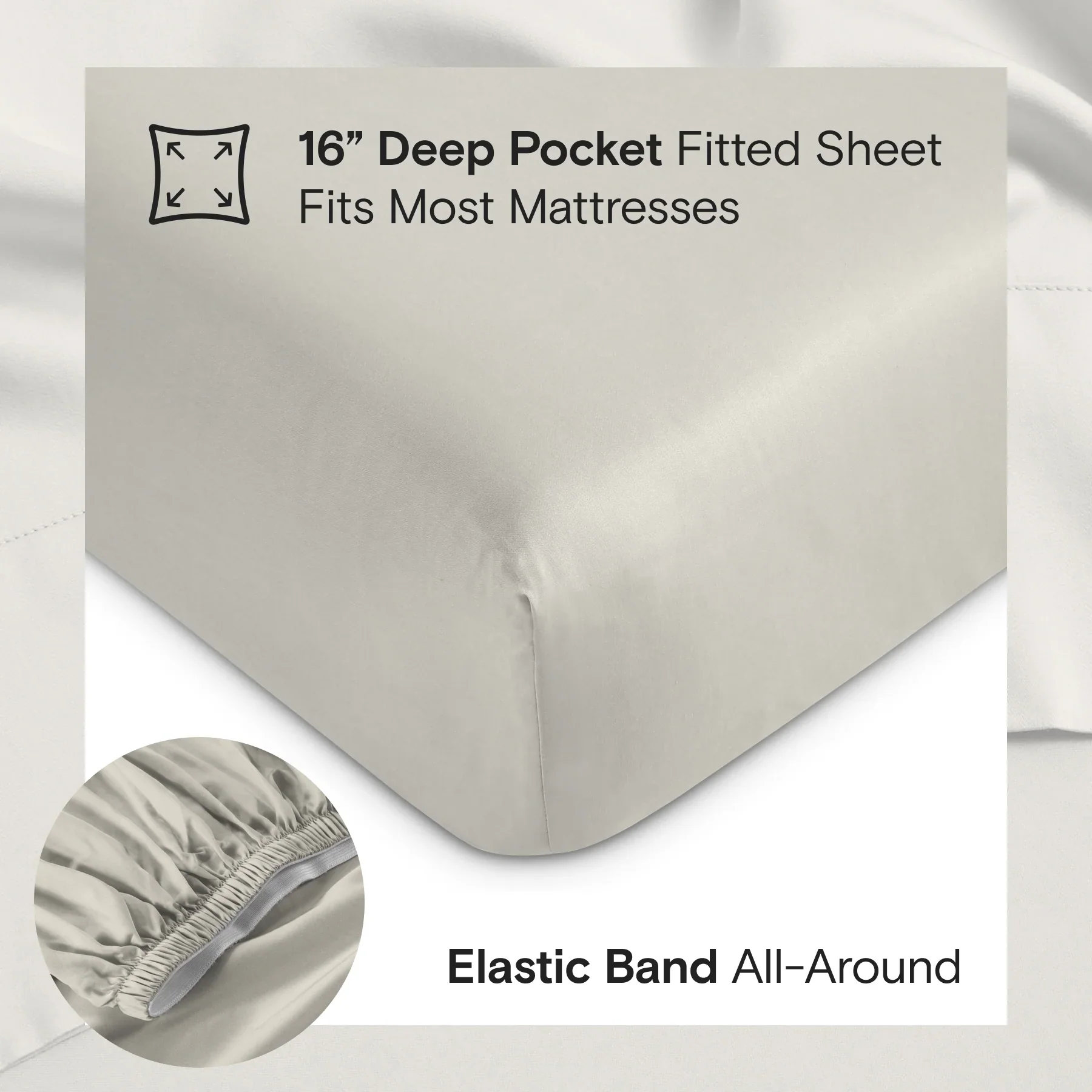 DOZ Organic Bamboo Sheet Set - Fog - Image 3