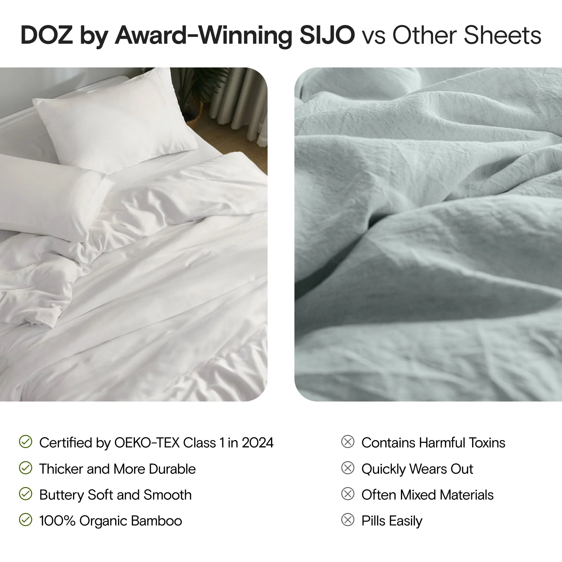 DOZ Organic Bamboo Sheet Set - Sky - Image 4