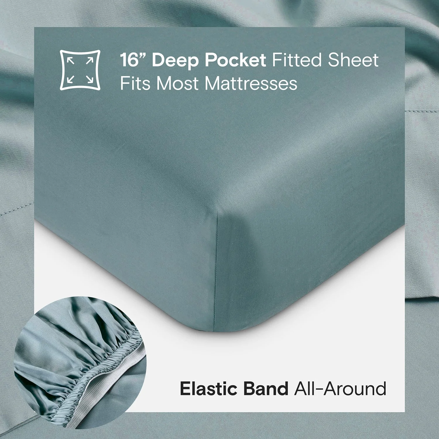 DOZ Organic Bamboo Sheet Set - Teal - Image 3