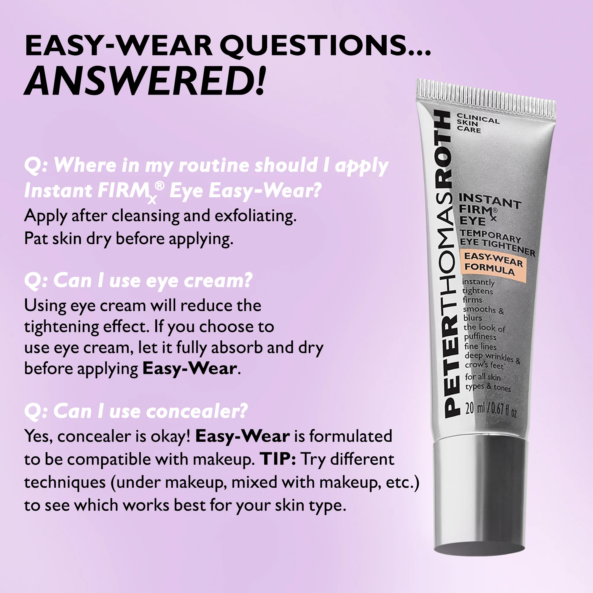 Instant FIRMx Eye Temporary Eye Tightener Easy-Wear Formula & Water Drench Broad Spectrum SPF 45 Hyaluronic Cloud Moisturizer 20 ml - Image 3