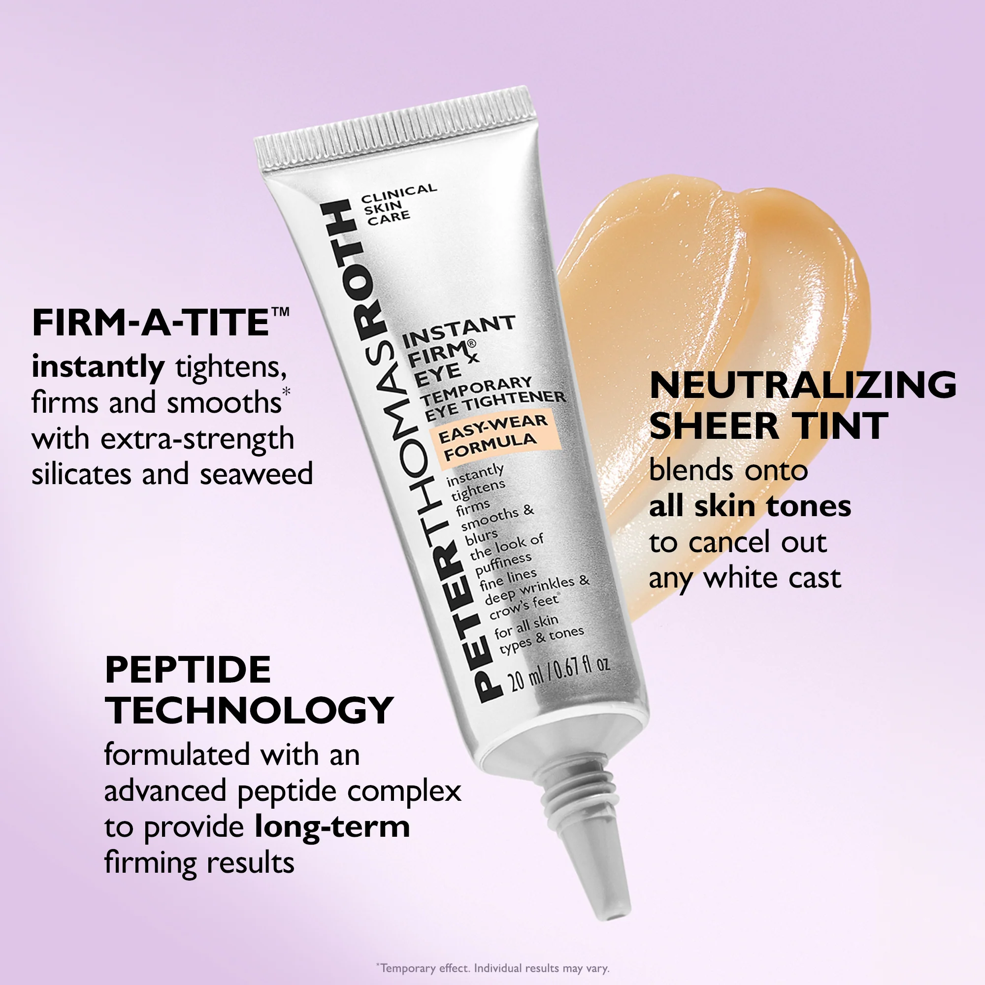 Instant FIRMx Eye Temporary Eye Tightener Easy-Wear Formula & Water Drench Broad Spectrum SPF 45 Hyaluronic Cloud Moisturizer 20 ml - Image 4