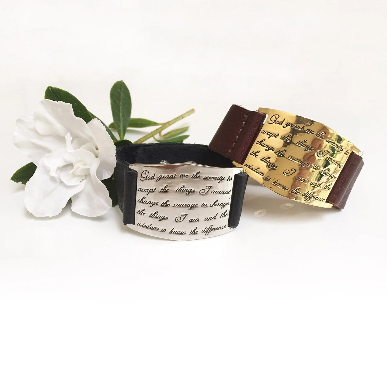 Serenity Prayer Cuff - Gold - Image 5